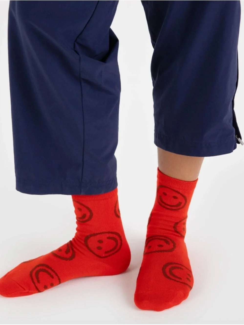 NWT BAGGU Happy Crew Sock